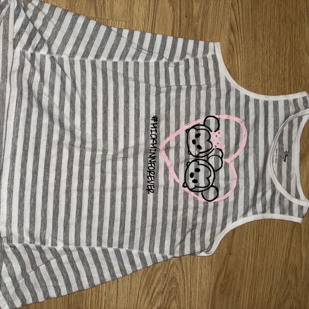 Disney Striped Tank Top with Mickey and Minnie